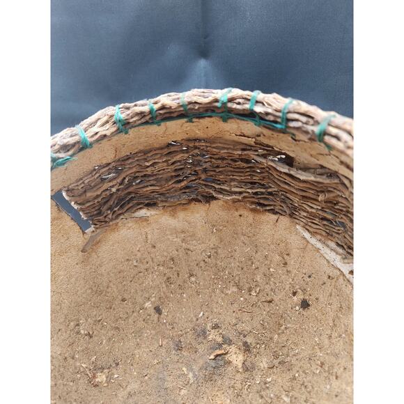 Natural Gourd Basket weaved twigs and hand painted - Picture 11 of 15